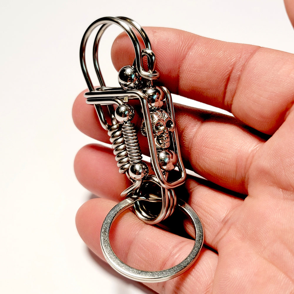 Punk Keychains Creative Skull Punk Style Wire Keychain – HOCOX