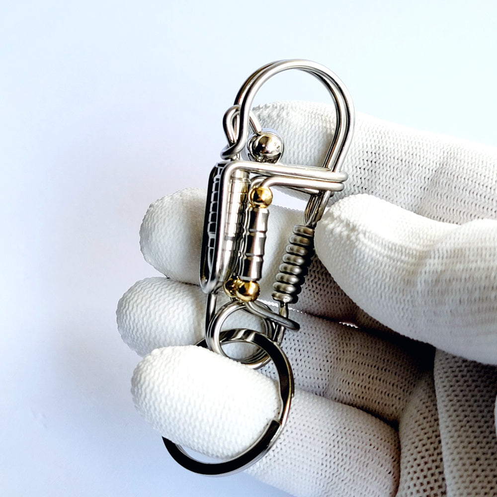Bullet Keychain Key Ring - Handmade DIY Key Chain Clasps - Made from wire