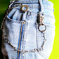 New Men Chunky Metal Thick Wallet Chain Link KeyChain Biker Jeans Women Strong