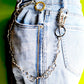 New Men Chunky Metal Thick Wallet Chain Link KeyChain Biker Jeans Women Strong