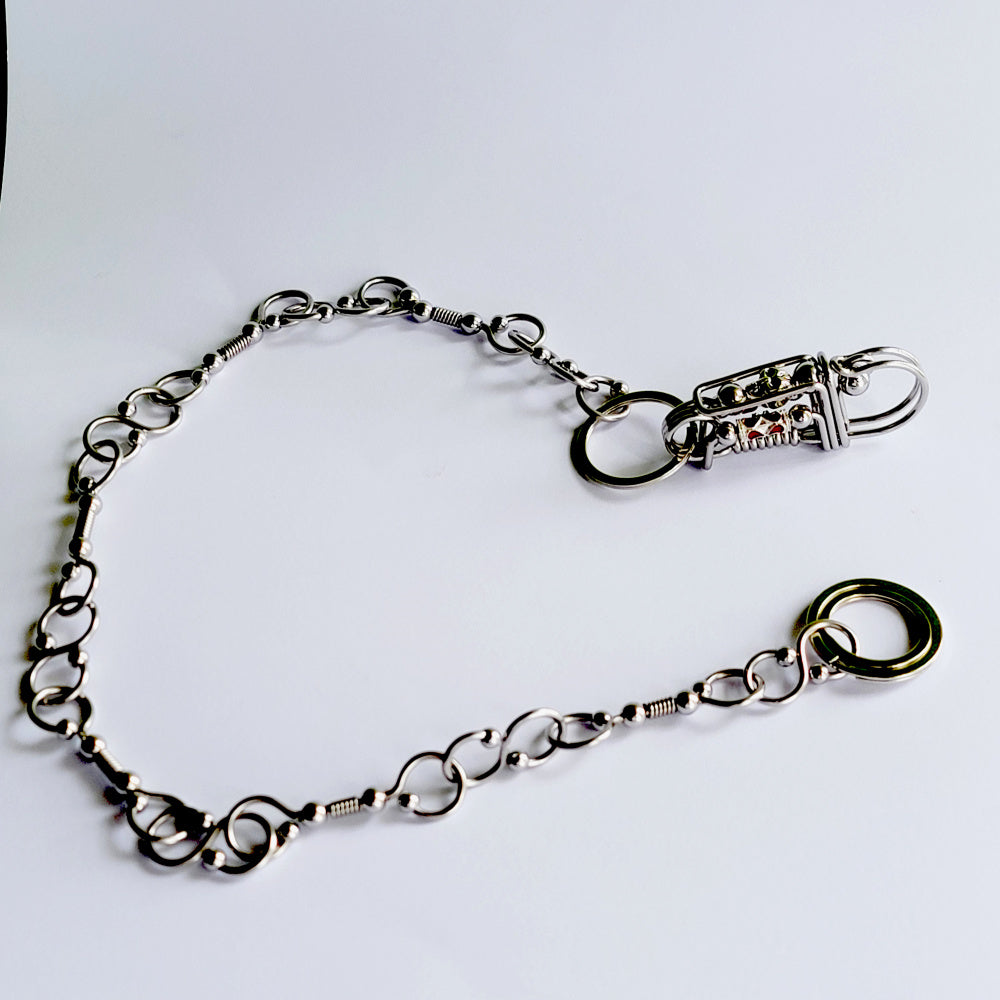 New Men Chunky Metal Thick Wallet Chain Link KeyChain Biker Jeans Women Strong