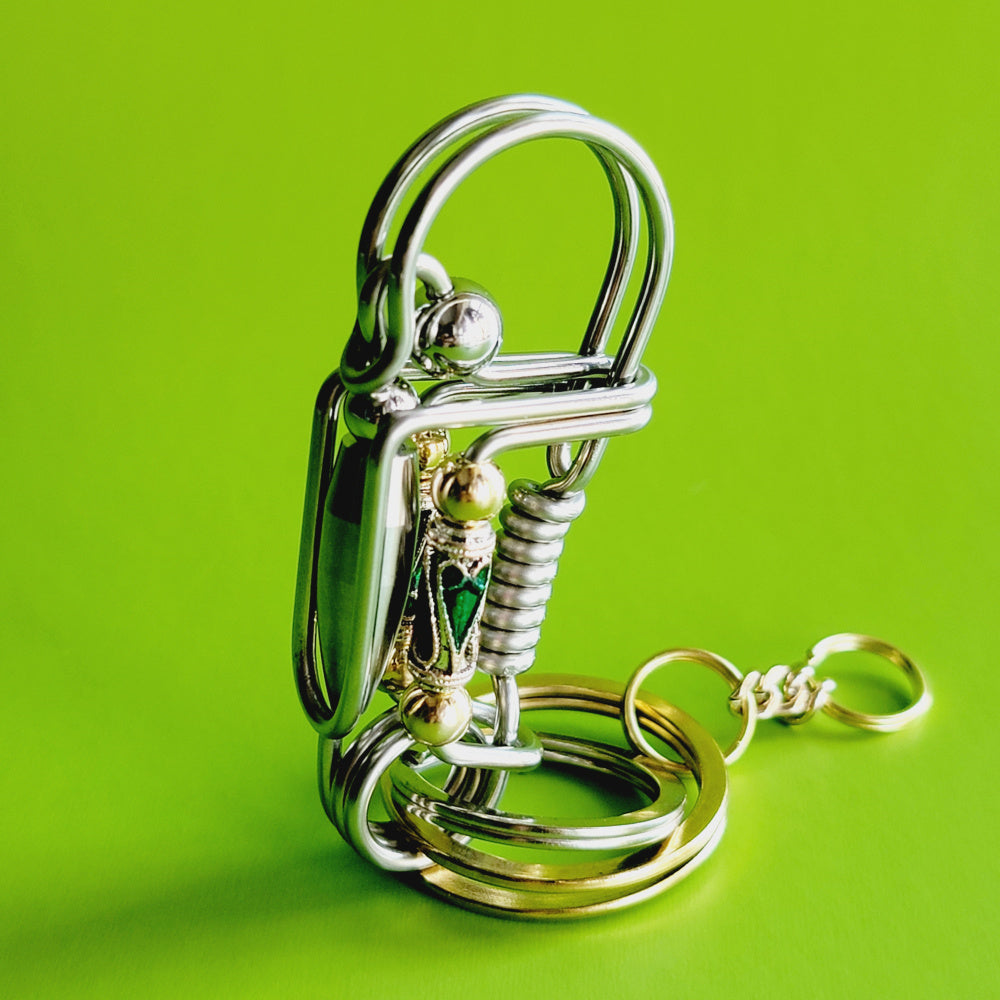 Bullet Stainless Steel Welding Wire Handmade Keychain For Men