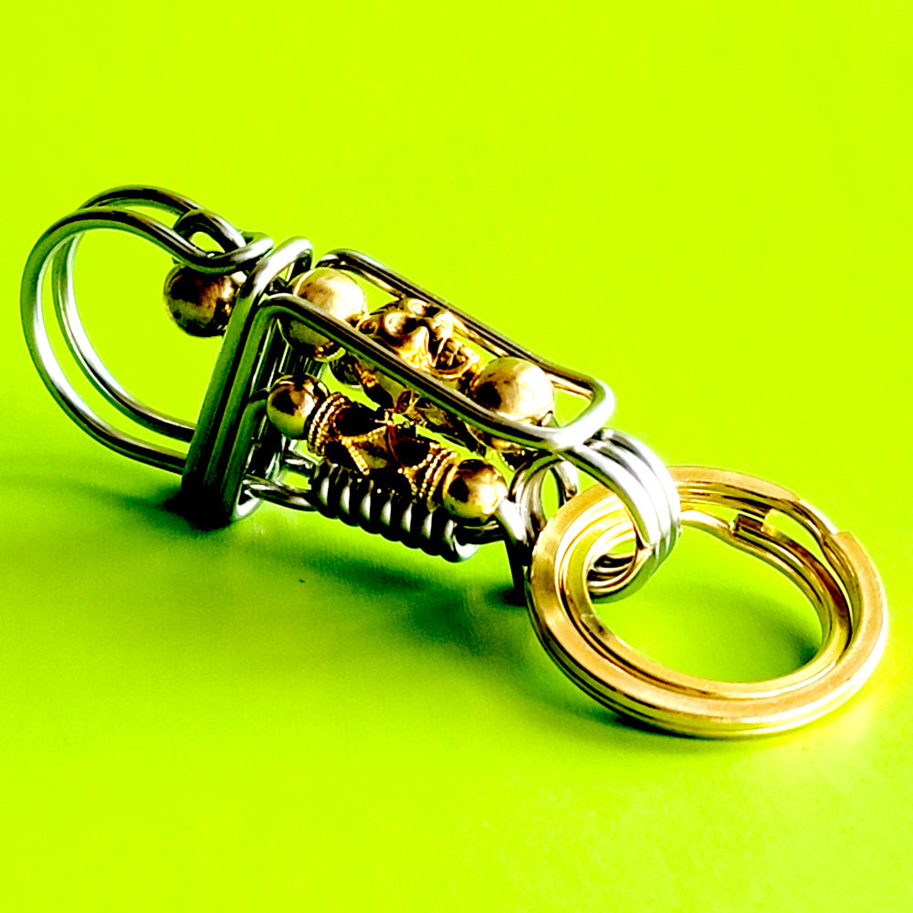 Skull Punk Style Creative Novelty Wire Wrap Making Keychain Hooks