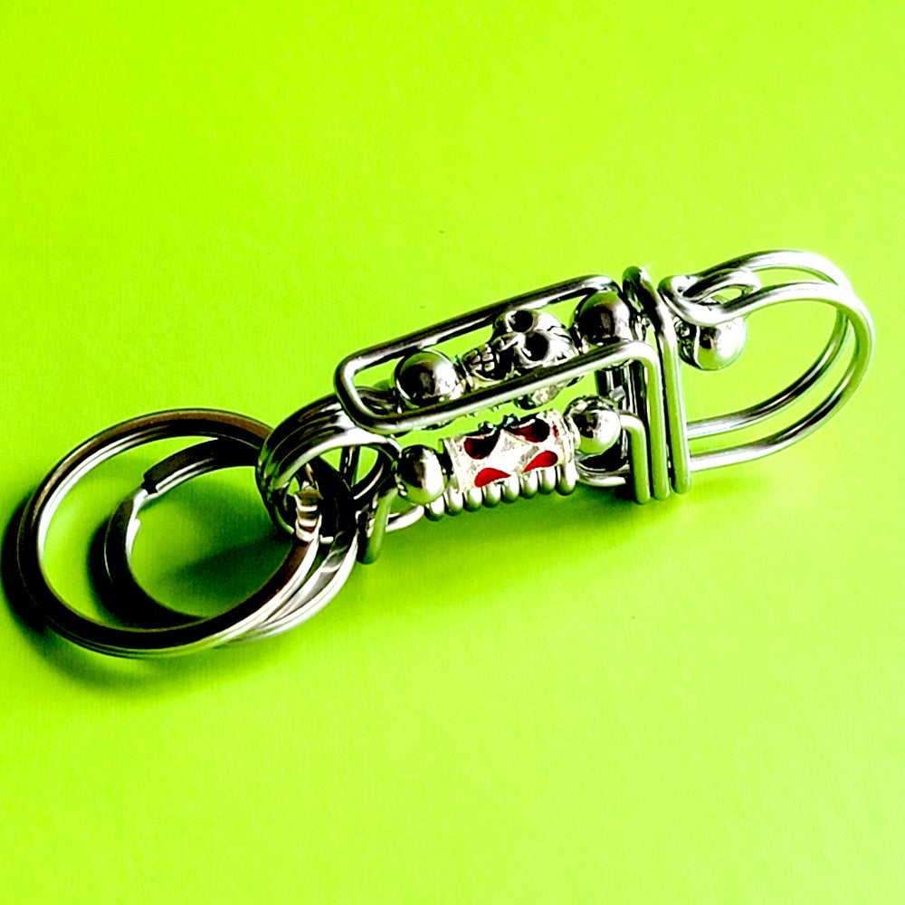 Skull Punk Style Creative Novelty Wire Wrap Making Keychain Hooks