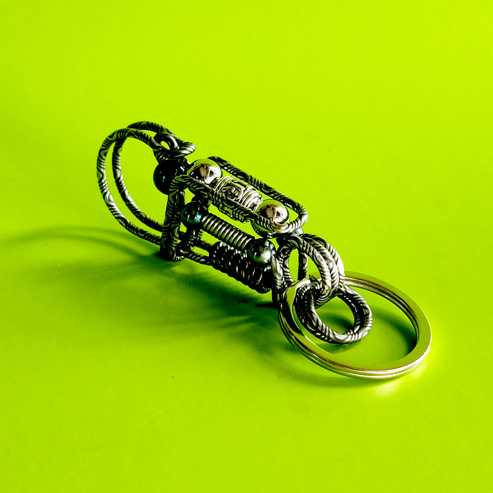 Creative novelty gift-wire wrapped key ring hook