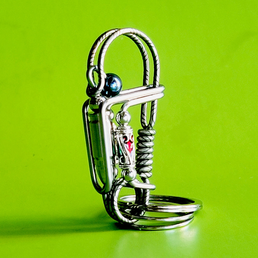 Exquisite Creative Wire Wrap Motorcycle Key Hook Bullet Style