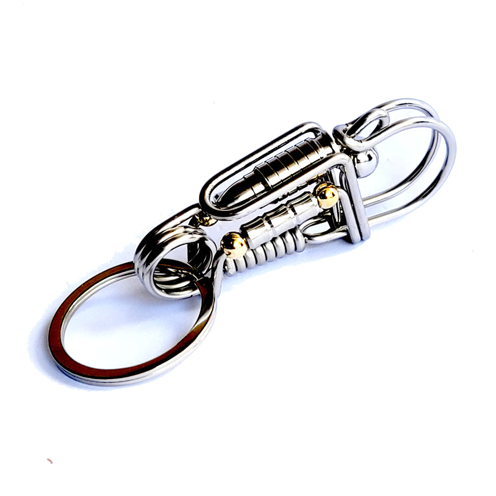Bullet Keychain Key Ring - Handmade DIY Key Chain Clasps - Made from wire