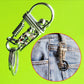 Golden Skull Punk Style Creative Novelty Handmade DIY Wire Keychain Hooks