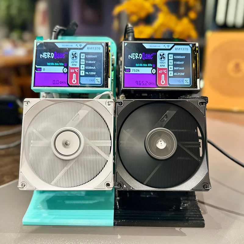 Factory Bitaxe NerdQaxe++ 4.8TH/s Bitcoins Miner BM1370 Asic Chip Solo BTC 68W 2.4G WiFi Open-Source Mining Machine