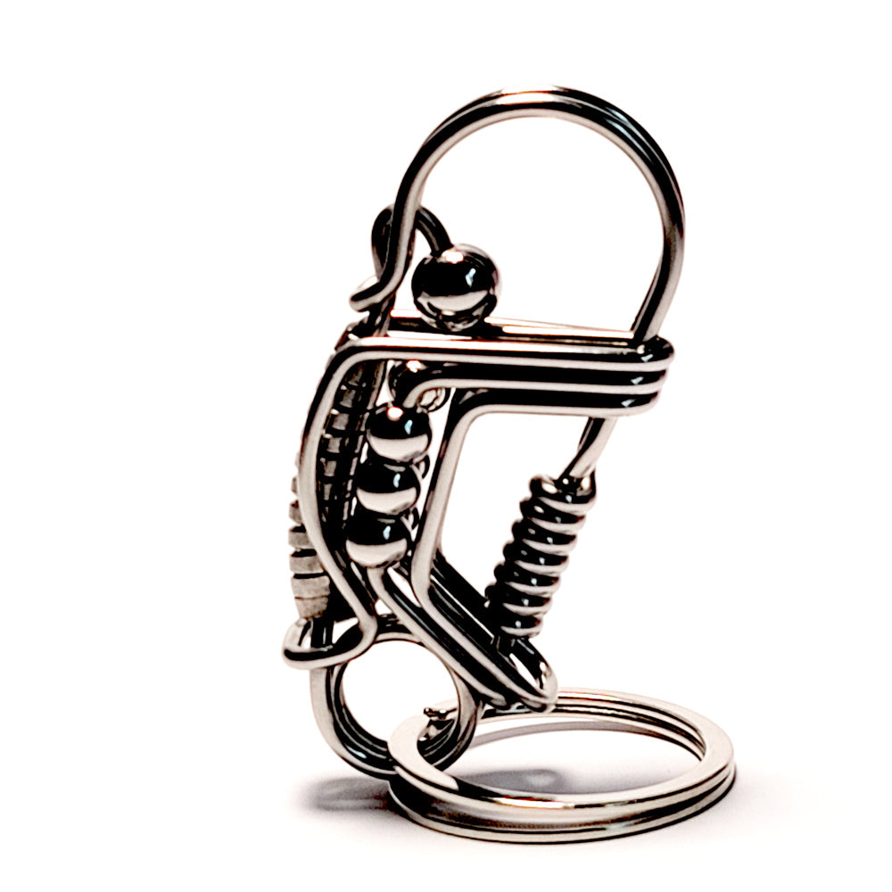 Bird style wire keychain