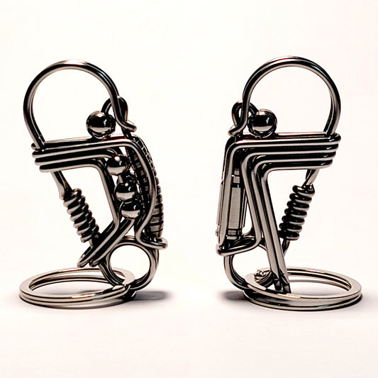 Creative cartoon wire keychain