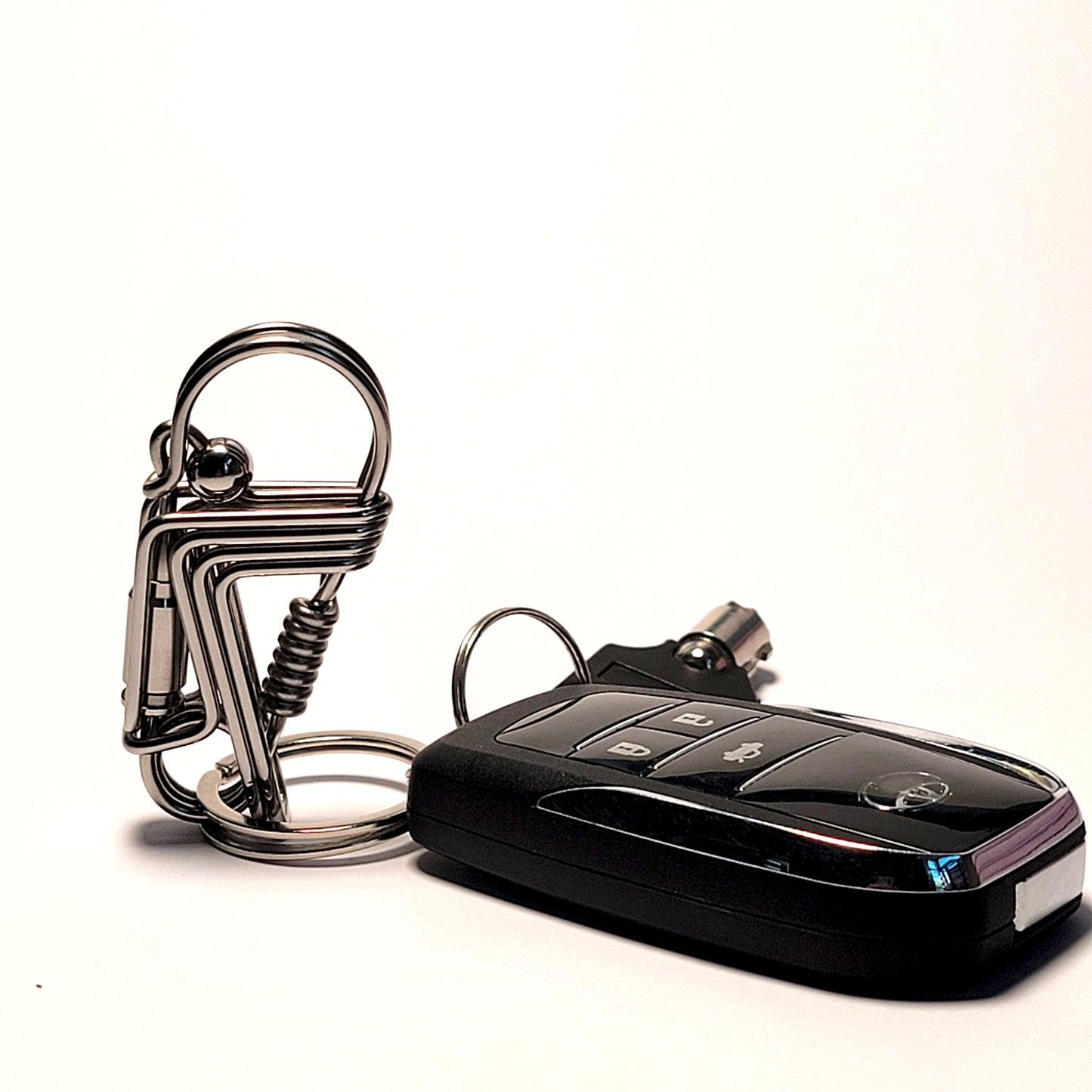 Handmade wire keychain with key ring