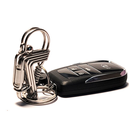 Steel wire bundle wrapped around the keychain